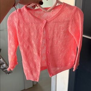 Pink Heart Pattern Kids Cardigan size 12m